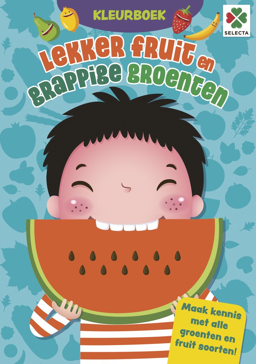 Selecta lekkere fruit en grappige groenten kleurboek