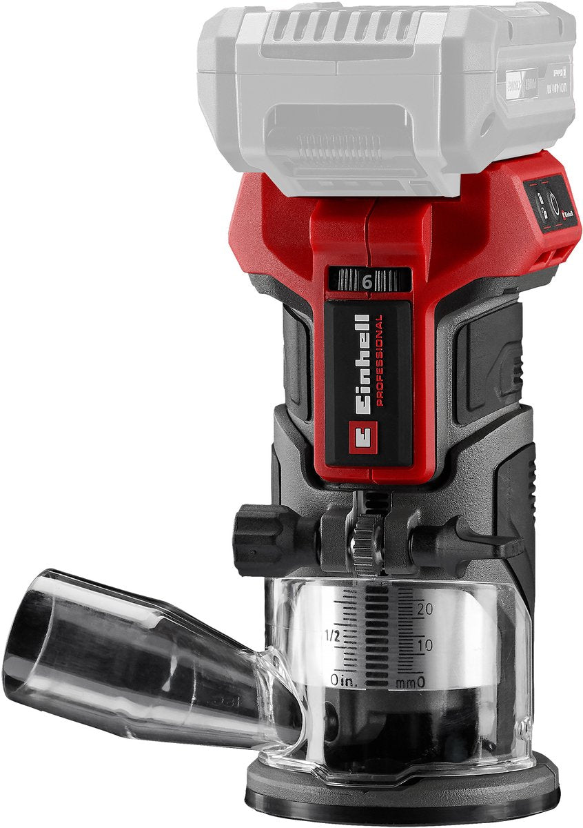 Einhell professional accu kantenfrees tp-et 18 li bl solo - power x-change - 18 v li-ion - 6 en 8 mm spantang - koolborstelloze motor - excl. accu en lader