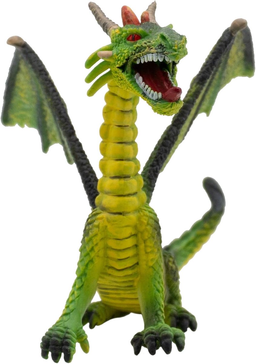 Bullyland 75593 – zittende groene draak – ca. 8,7 cm – fantasierijk en detailrijk speelfiguur – ideaal voor sprookjesspel, decoratie of als klein cadeautje voor kinderen vanaf 3 jaar