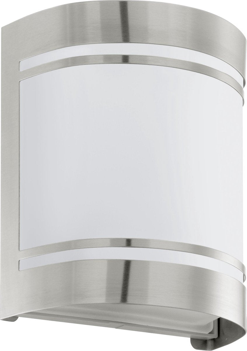 Eglo cerno wandlamp buiten - e27 - 16,5 cm - roestvast staal wit