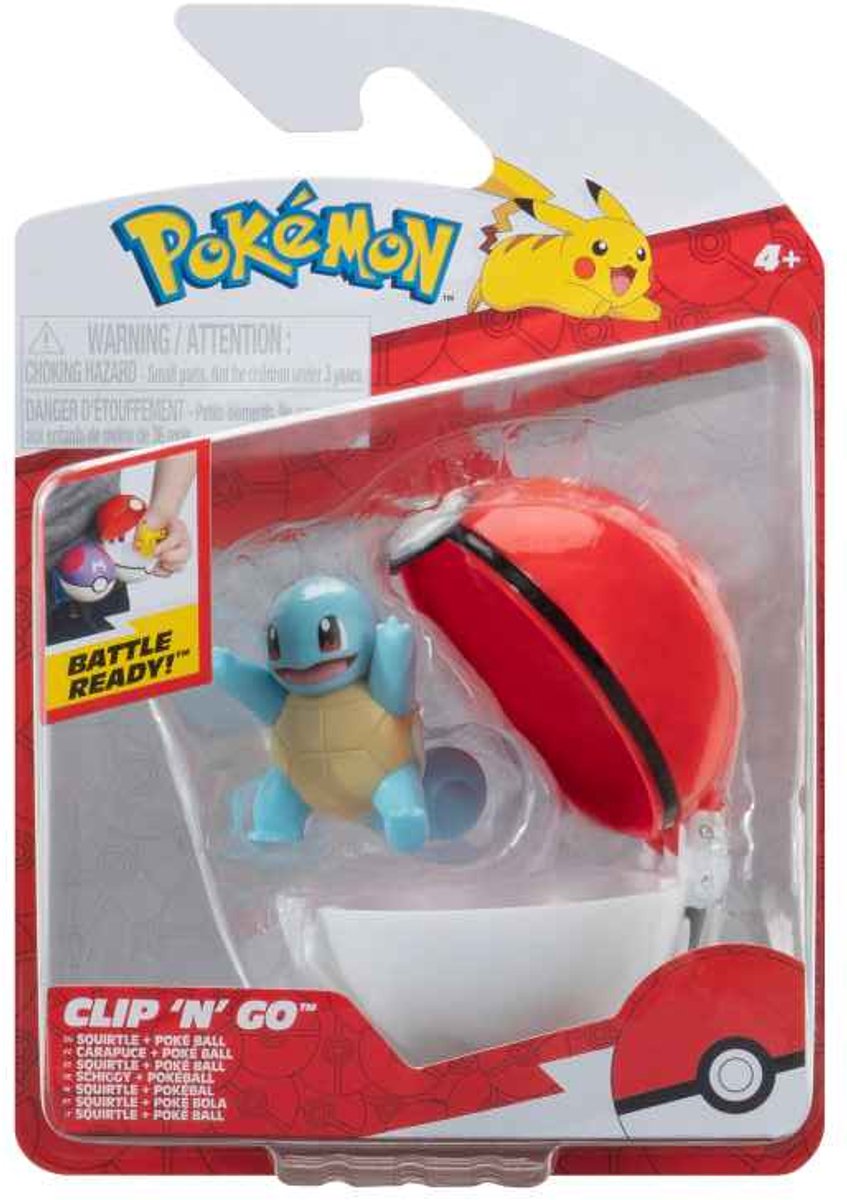 Jazwares pokémon clip'n'go poké balls squirtle