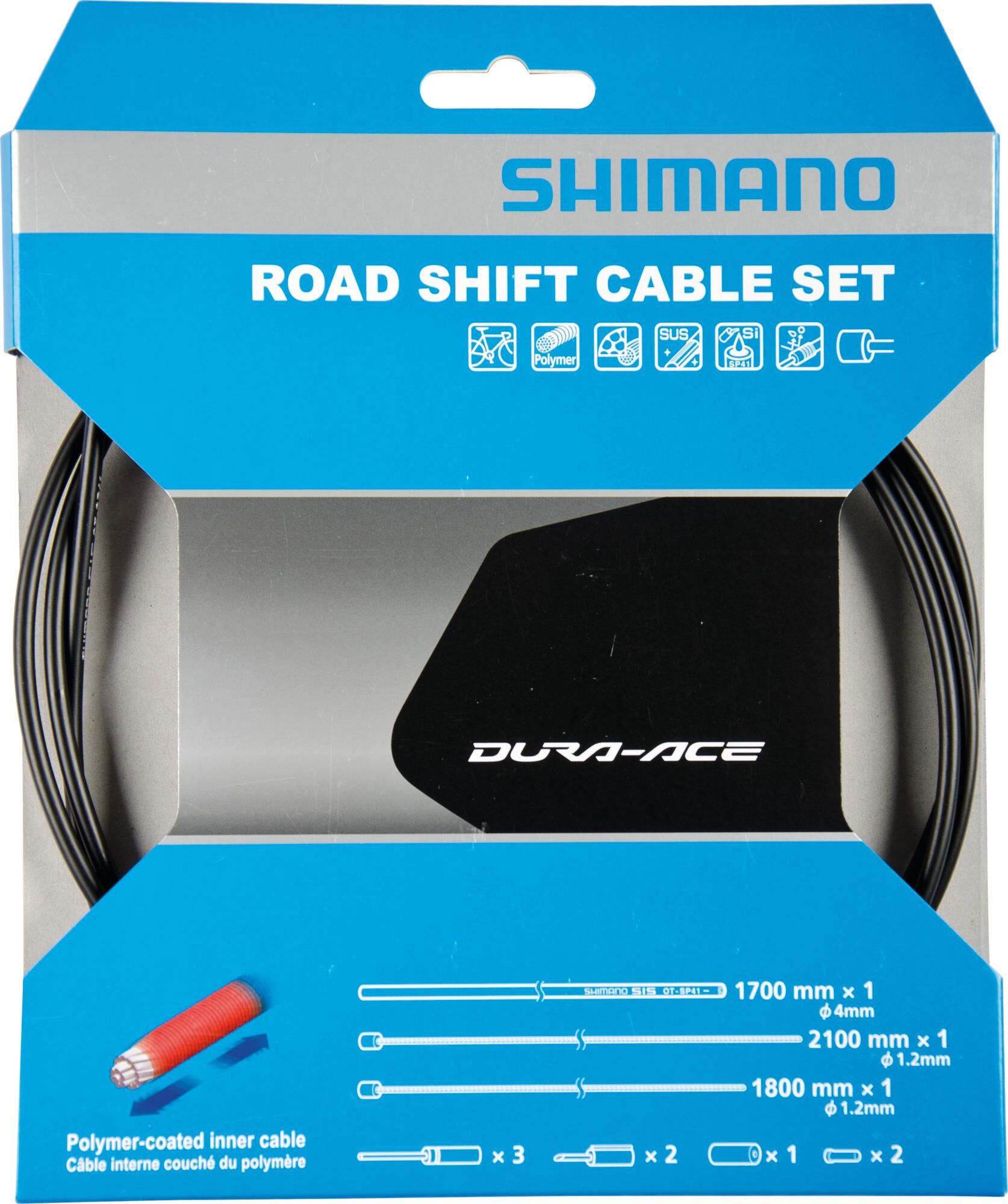 Shimano versnellingskabel-set dura ace bc-9000 shim.derail.cab.set da bc9000 polymer bl.