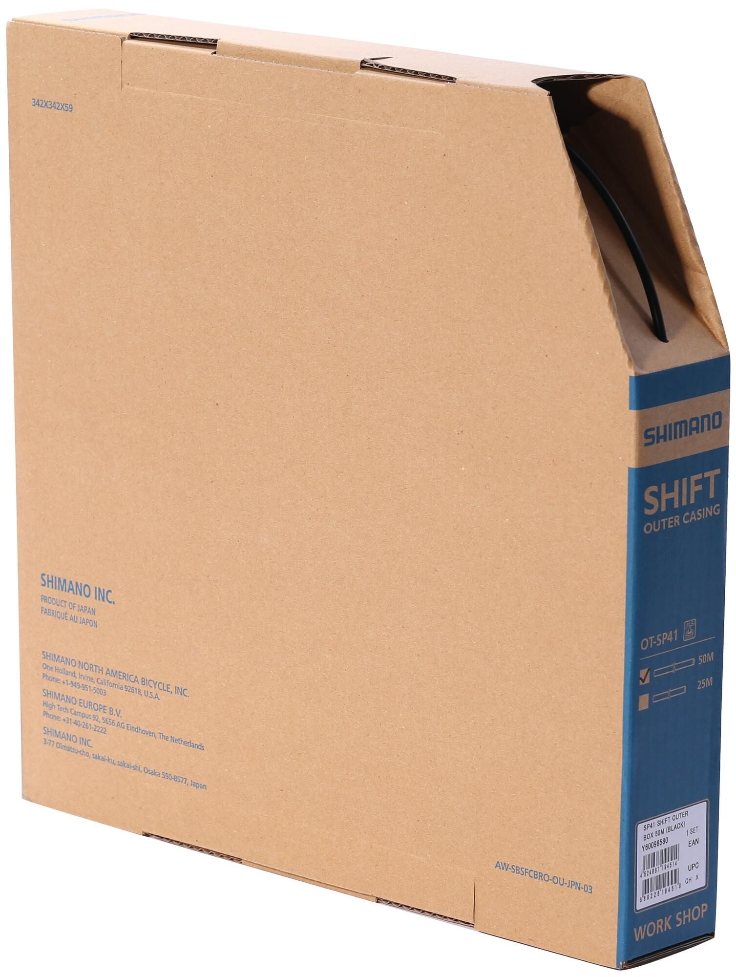 Shimano derailleur-buitenkabel sp41 shifting cables oute black cardboard a.50 mtr.