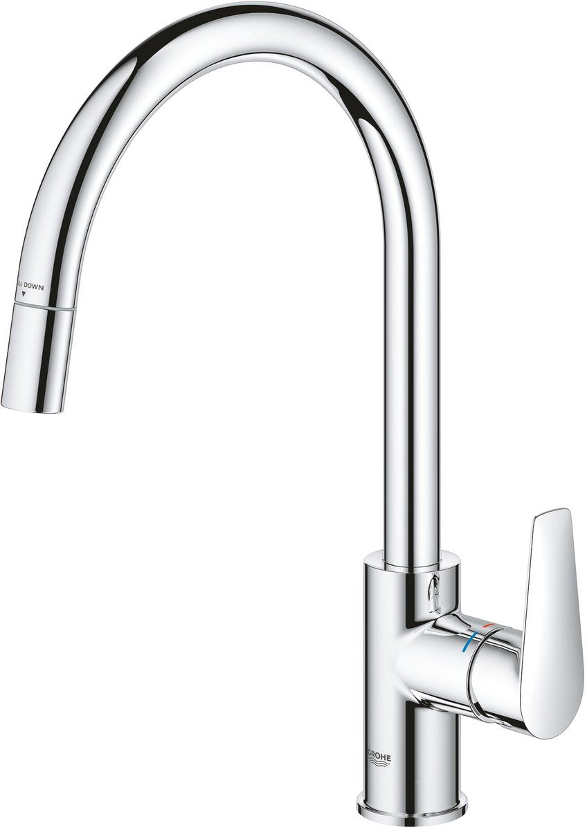 Grohe startedge keukenmengkraan - uittrekbare handdouche - 360° draaibaar - chroom