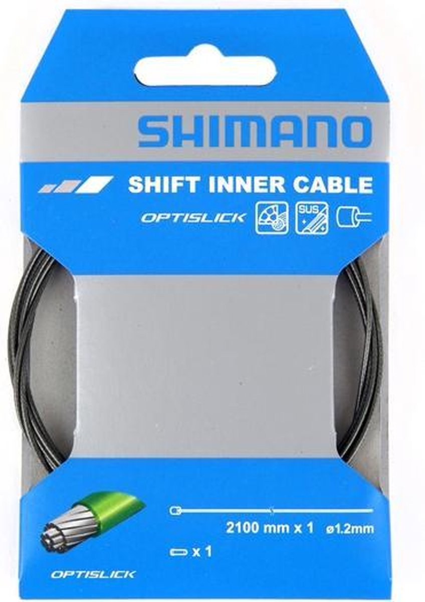Shimano versnellingsbinnenkabel 210 cm x 1,2 mm rvs