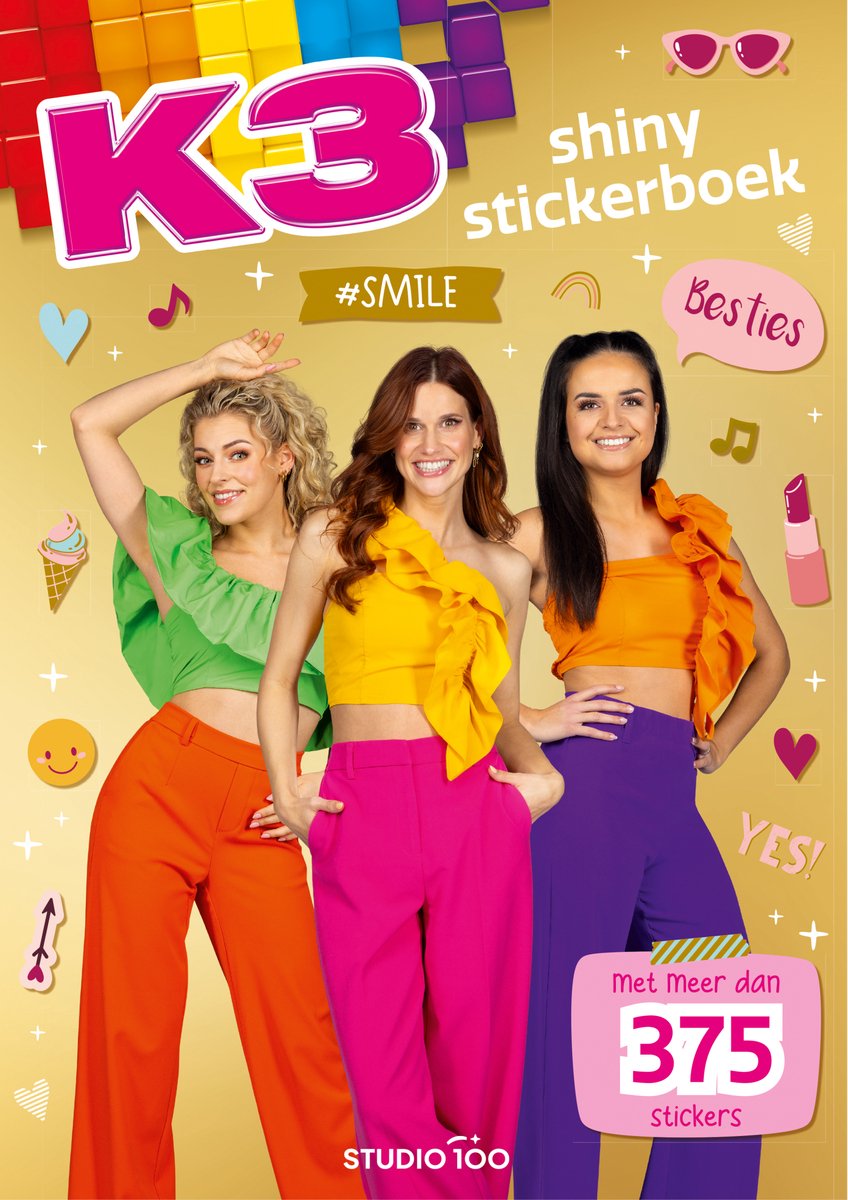 Studio 100 k3 stickerboek - glanzende stickers