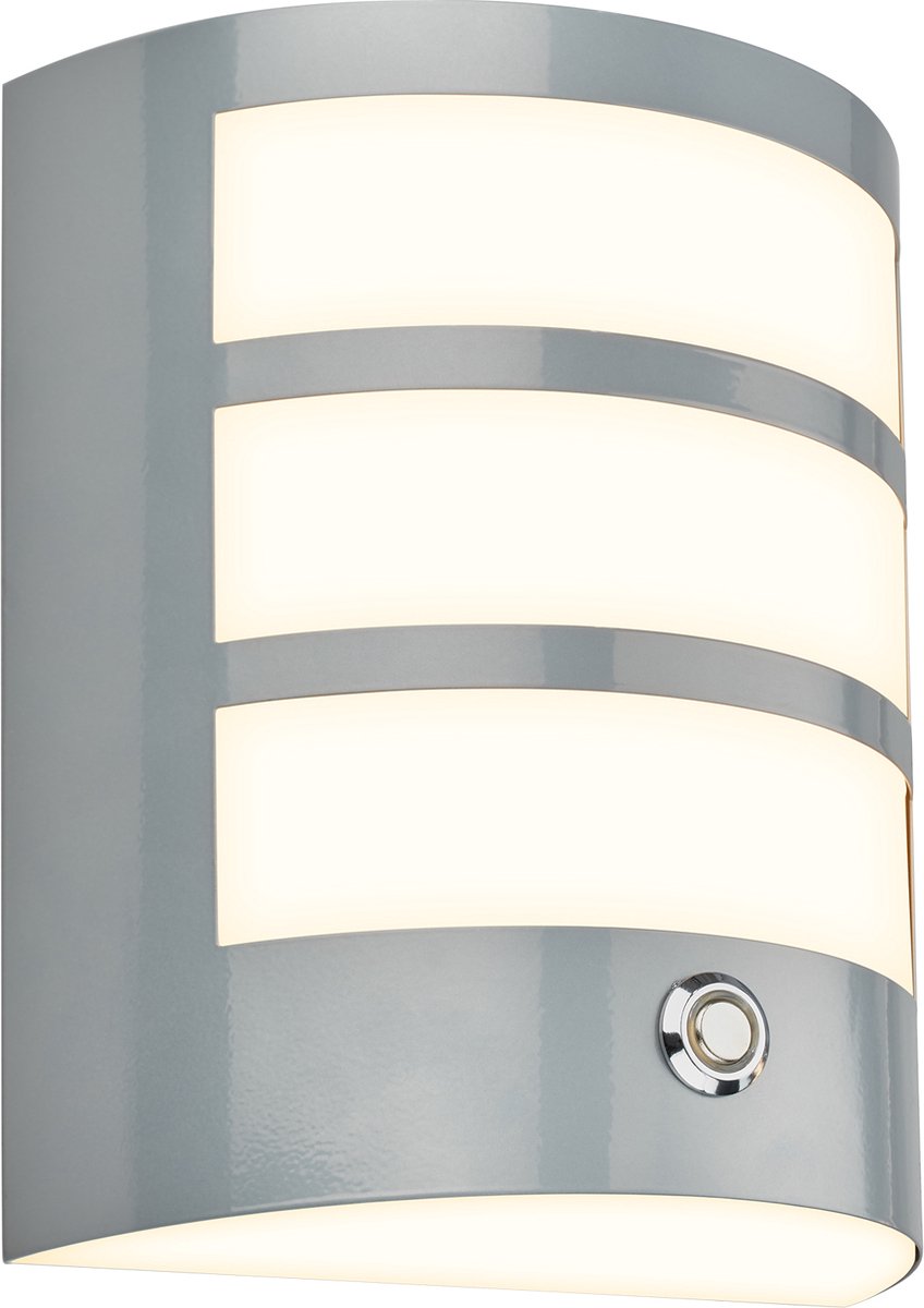 Briloner - led wandlamp accu - touch - timer - mat chroom - verwisselbare batterij - verwisselbare voet - 18 x 15 x 7 cm - mat chroom