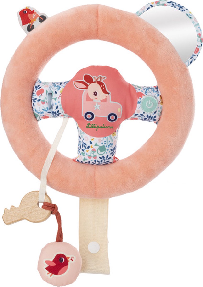 Lilliputiens - stella aan het stuur - dit stuurwiel wordt aan de autogordel bevestigd en is perfect om de handelingen van volwassenen na te bootsen en de verbeelding van kinderen te stimuleren - geschikt vanaf 18 maanden