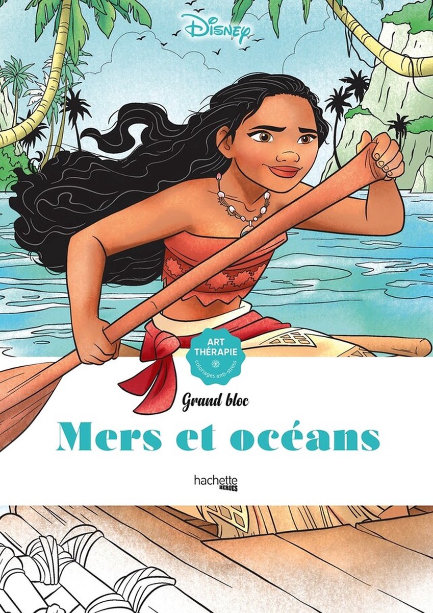Hachette heroes disney grand bloc mers et océans - hachette - kleurboek voor volwassenen