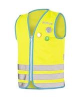 Wowow reflectievest kids gek monster maat l geel