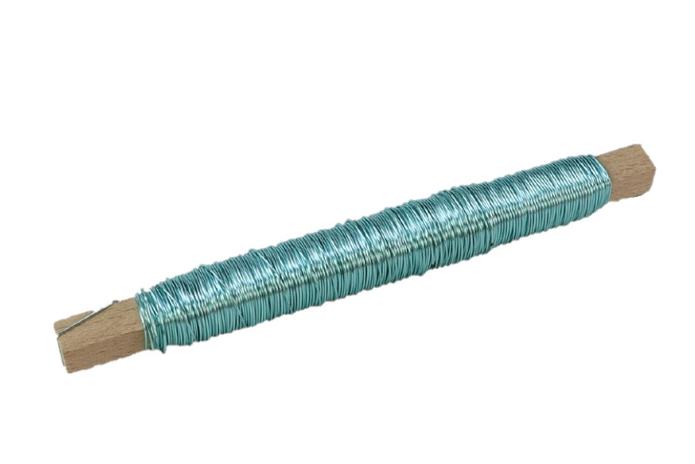 Hbx natural living wikkeldraad koper 0.50mm 50gr ijs blauw