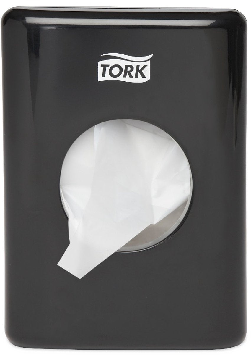 Tork 566008 dispenser damesverbandzakjes zwart 36x140x100 mm per stuk (566008)