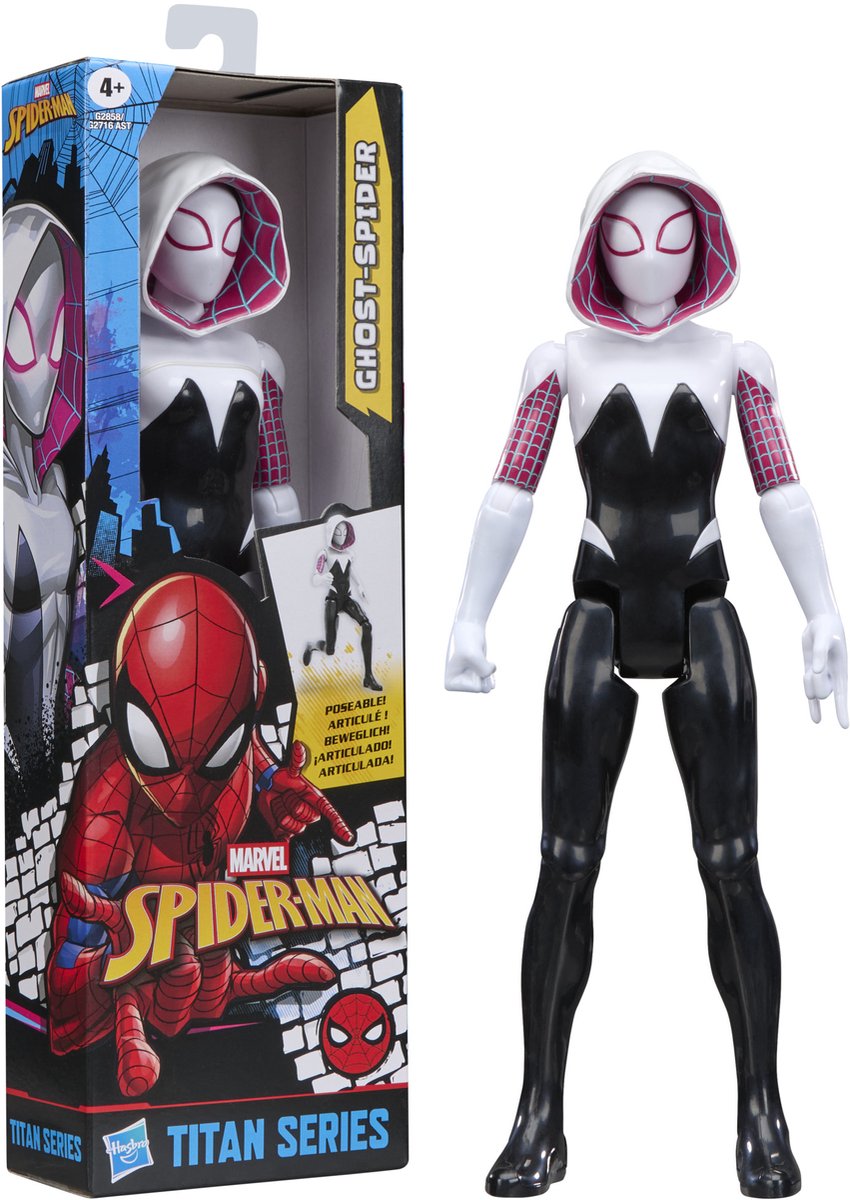 Marvel spider-man titan series ghost-spider - actiefiguur 30cm