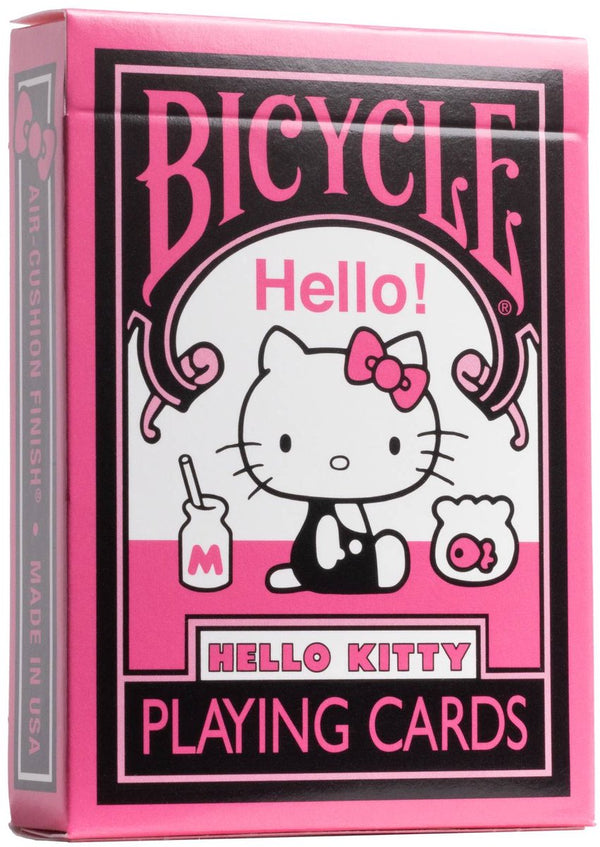 Bicycle hello kitty black pink - premium speelkaarten - poker - collectible - sanrio - manga anime