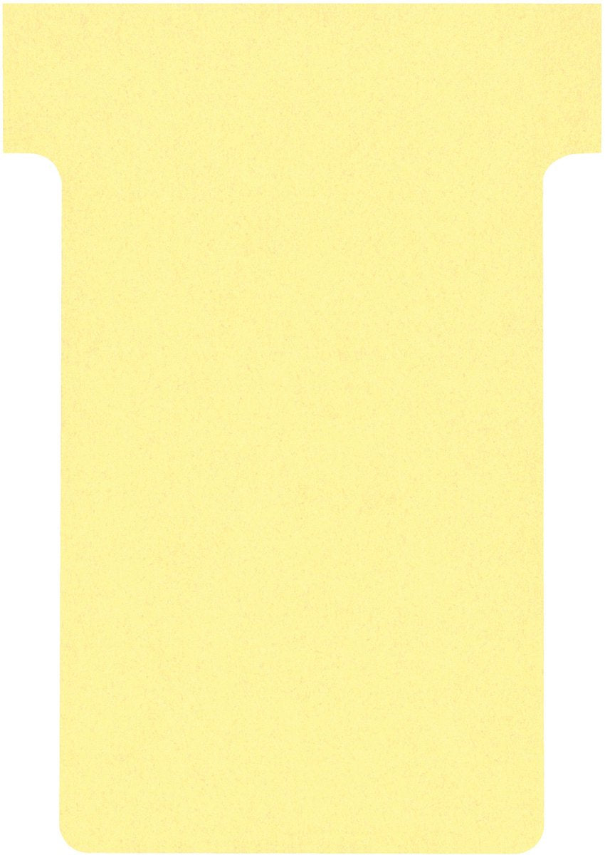 Nobo t-insteekkaarten karton 170g m2 60x15x85x48,5mm geel