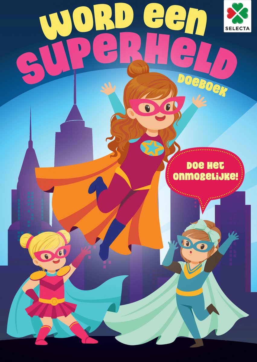 Selecta tactic word een superheld sticker doeboek - 32 pagina's - stickers, kleurplaten en activiteiten - vanaf 3 jaar