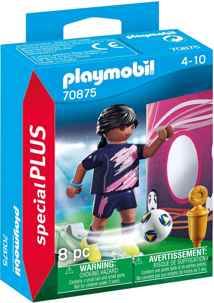 Playmobil specials voetbalster met doelmuur - 70875