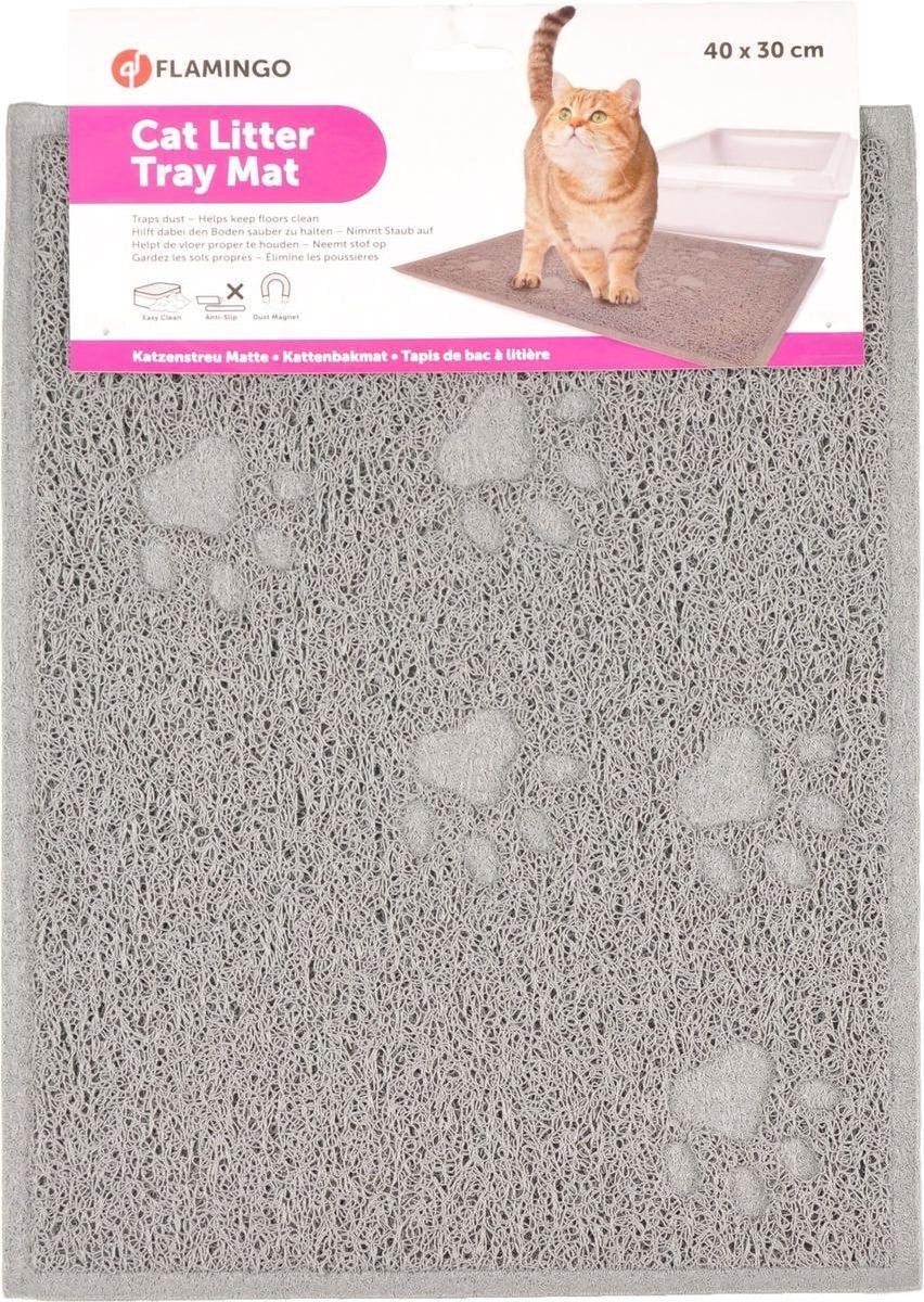 Flamingo kattenbakmat - 40 x 30 cm