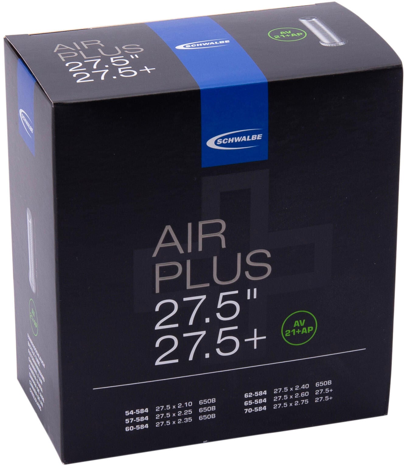 Chambre à air Schwalbe AV21+AP Air Plus 27.5 54 70-584 - valve 40mm