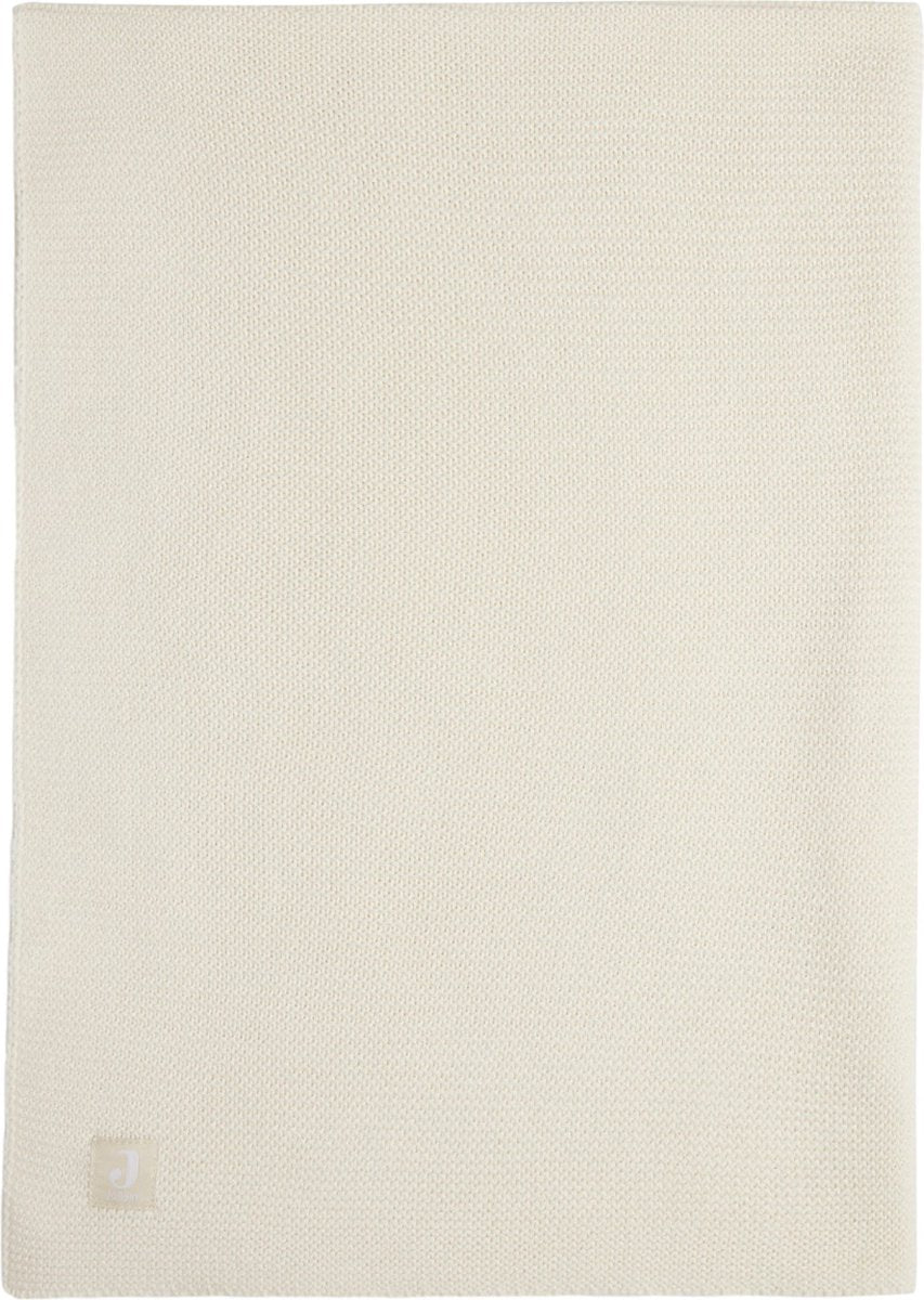 Jollein - deken wieg 75x100cm - wiegdeken, wiegdekentje, dekentje baby - basic knit - ivory