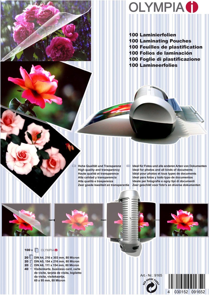 Olympia -lamineerfolies-set