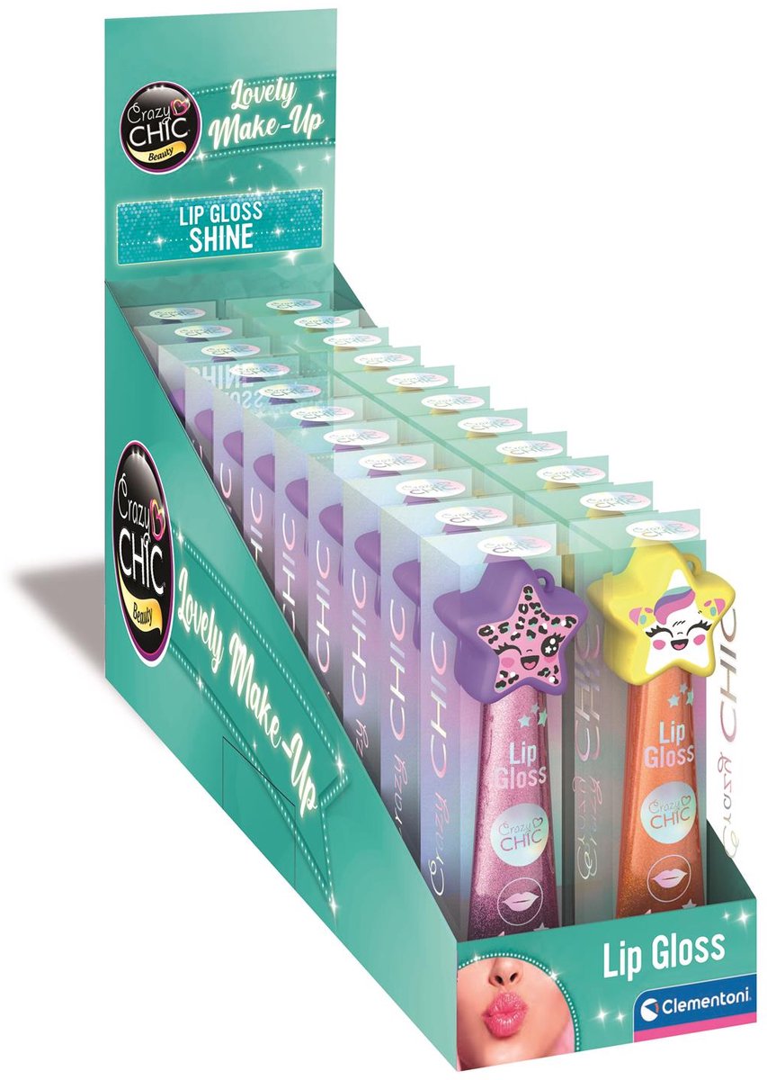 Clementoni crazy chic lipgloss ster paars geel