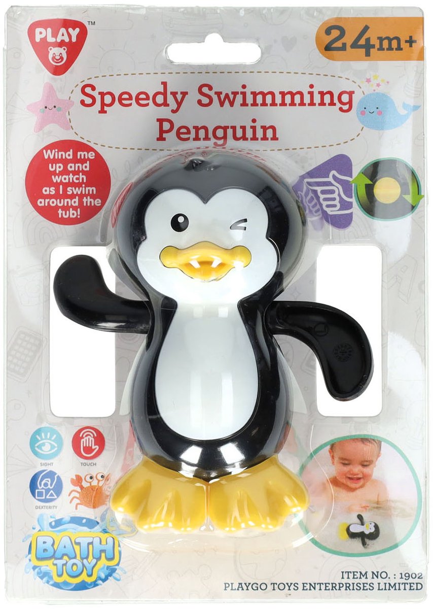 Speelbadspeelgoed snelle zwemmende pinguïn