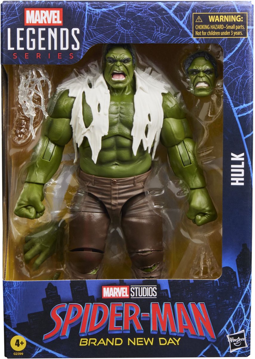 Hasbro marvel legends series hulk, spider-man brand new day - actiefiguur 15cm