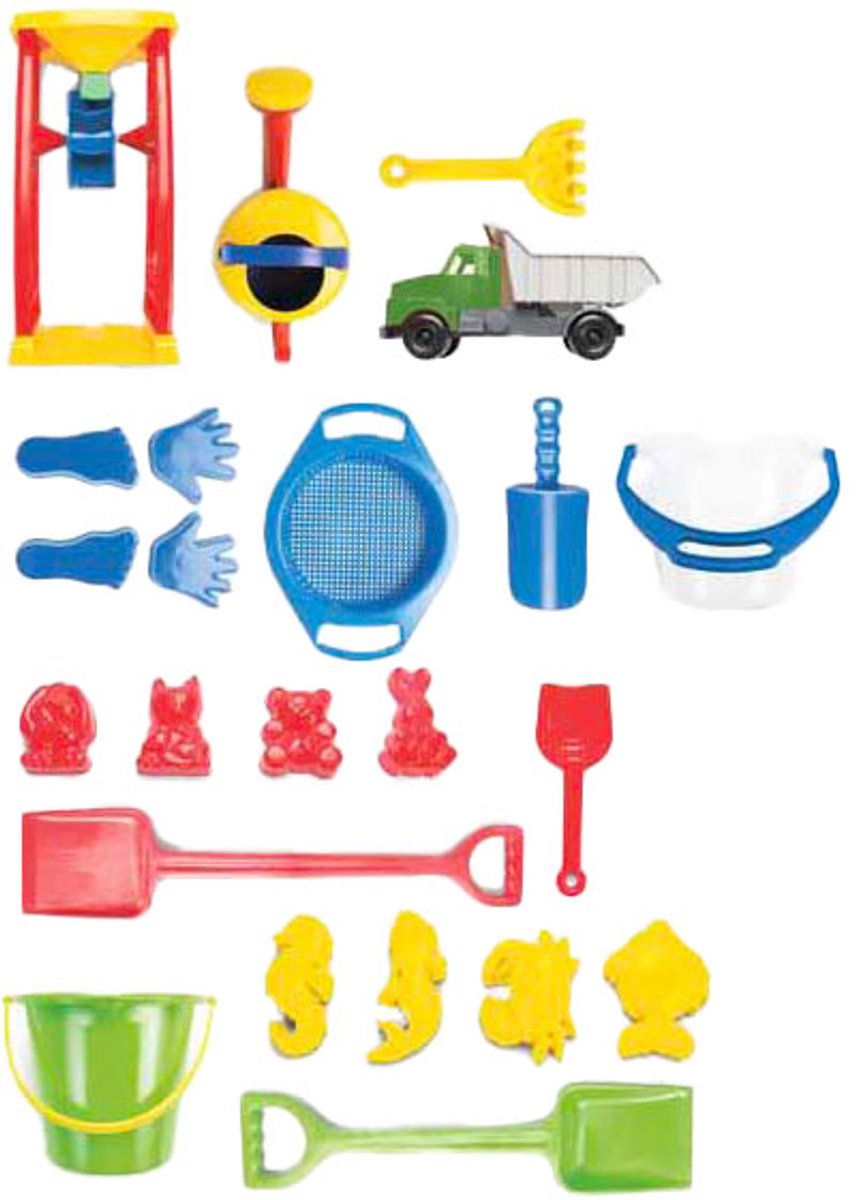 Dantoy zandspeelset - speelgoed strandset 38-delig voor kinderen.