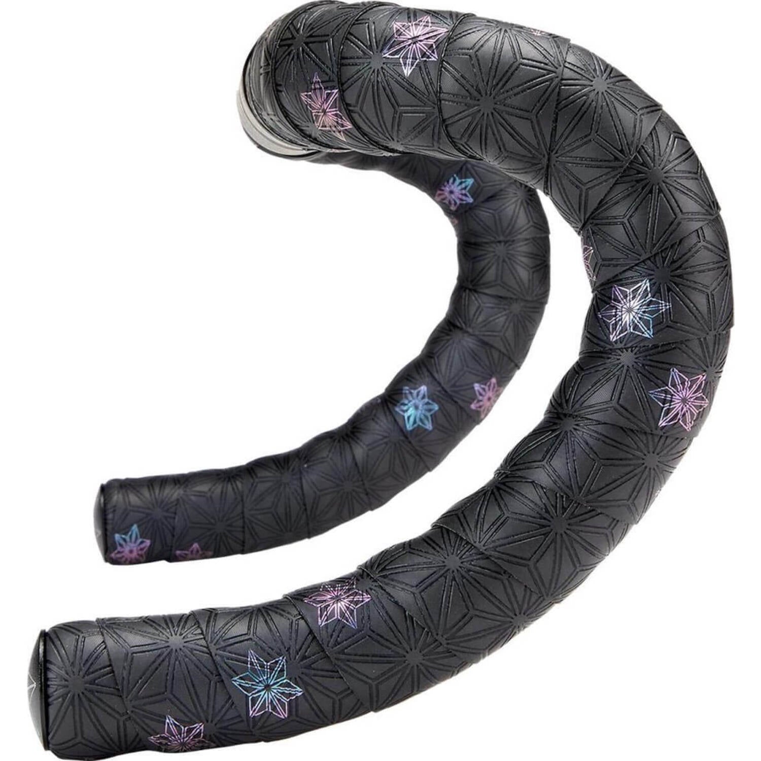 Supacaz - super sticky kush galaxy stuurlint zwart olievlek inclusief olievlek aluminium stuurplug