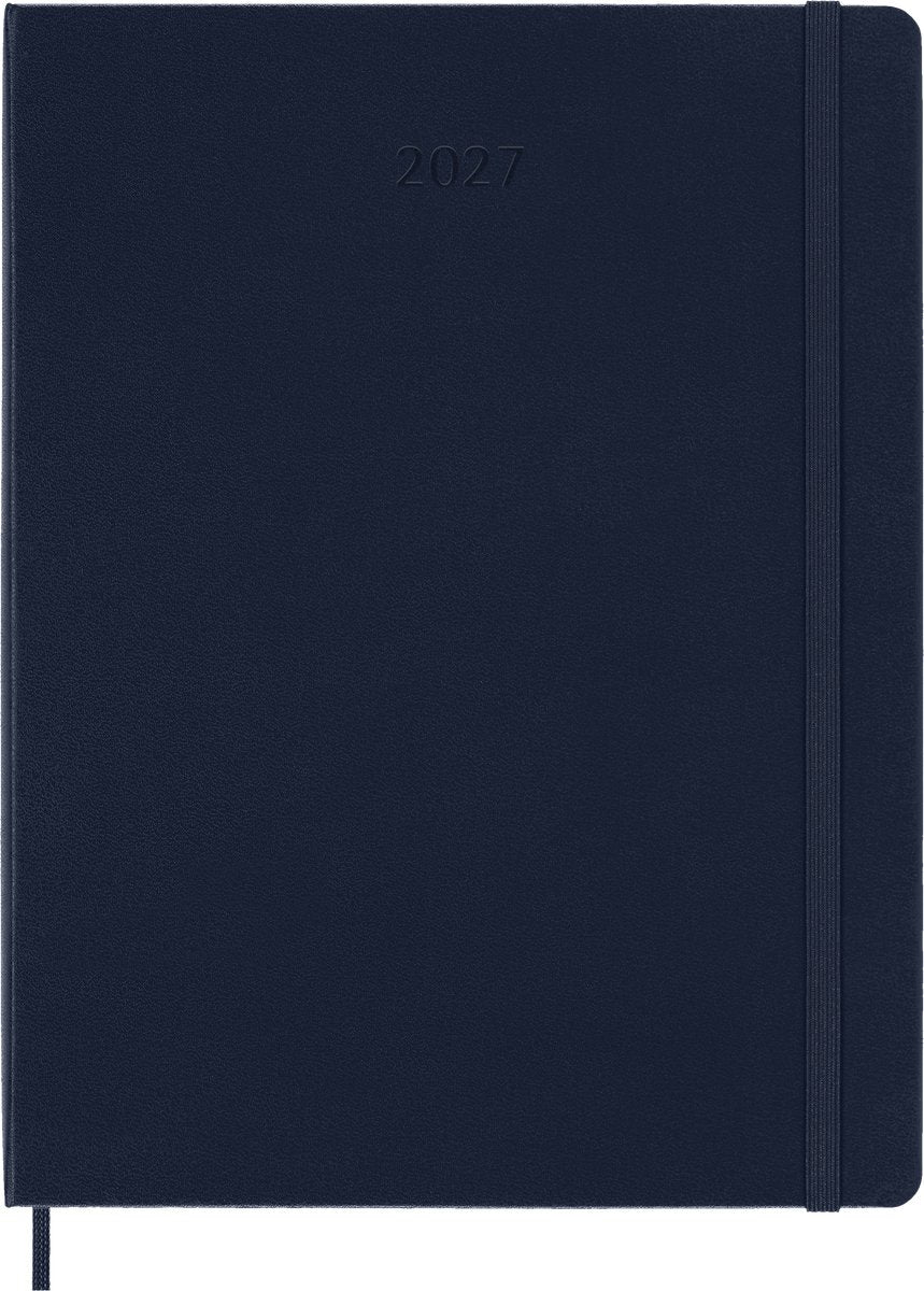 Moleskine 12 maanden agenda - 2027 - wekelijks - xl - harde kaft - saffier blauw