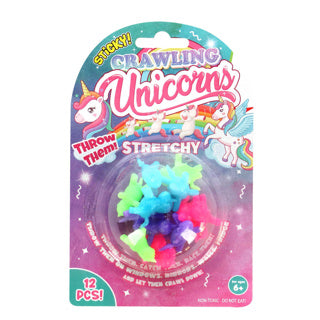 Unicorn ondergrondse kleverige raamlopers 12 stuks