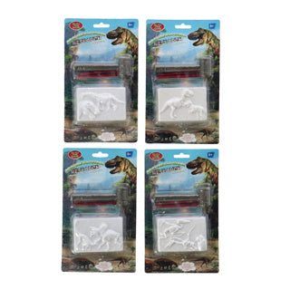 Dino fossielen gegraveerd 4 assorti
