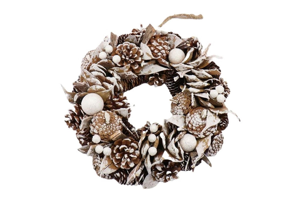 Hbx natural living krans northern glow snow d30cm besneeuwd