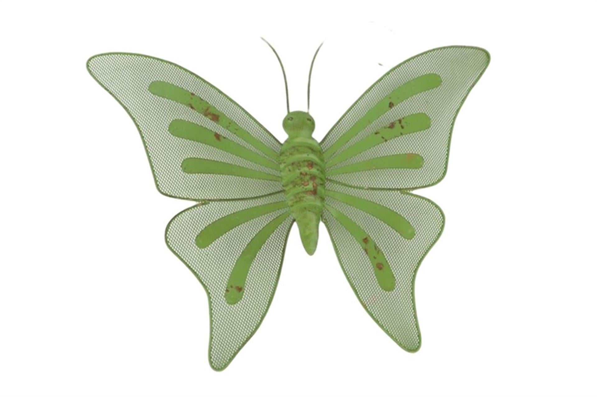 Hbx natural living deco vlinder fab 44x3,5x33cm metaal