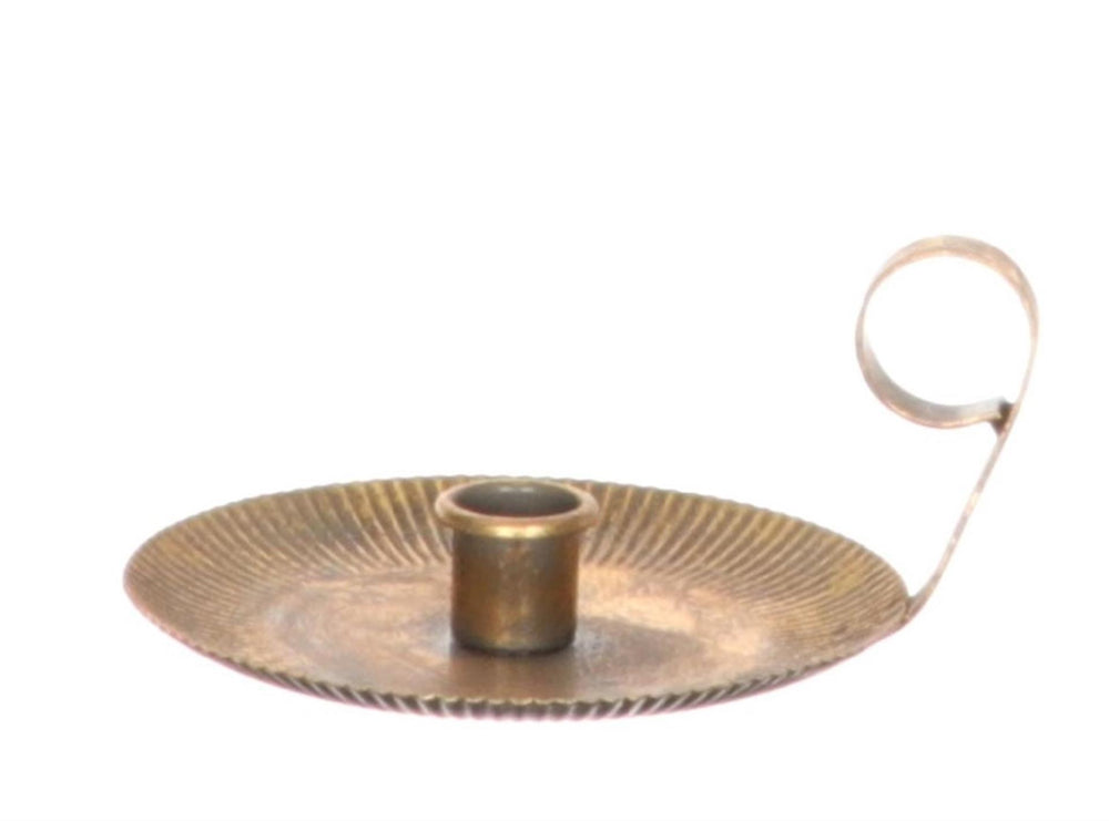 Hbx natural living kandelaar-blaker movere ø19,5xh9cm metaal goud