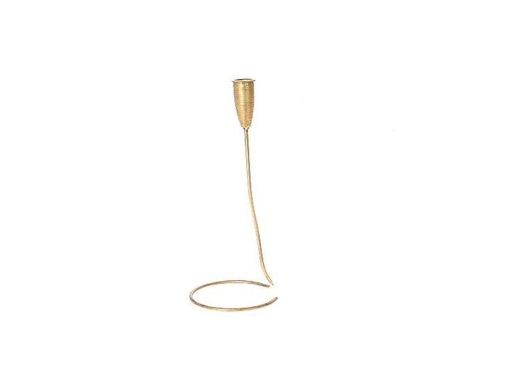 Hbx natural living kandelaar astan metaal 11,5xh38,3cm goud