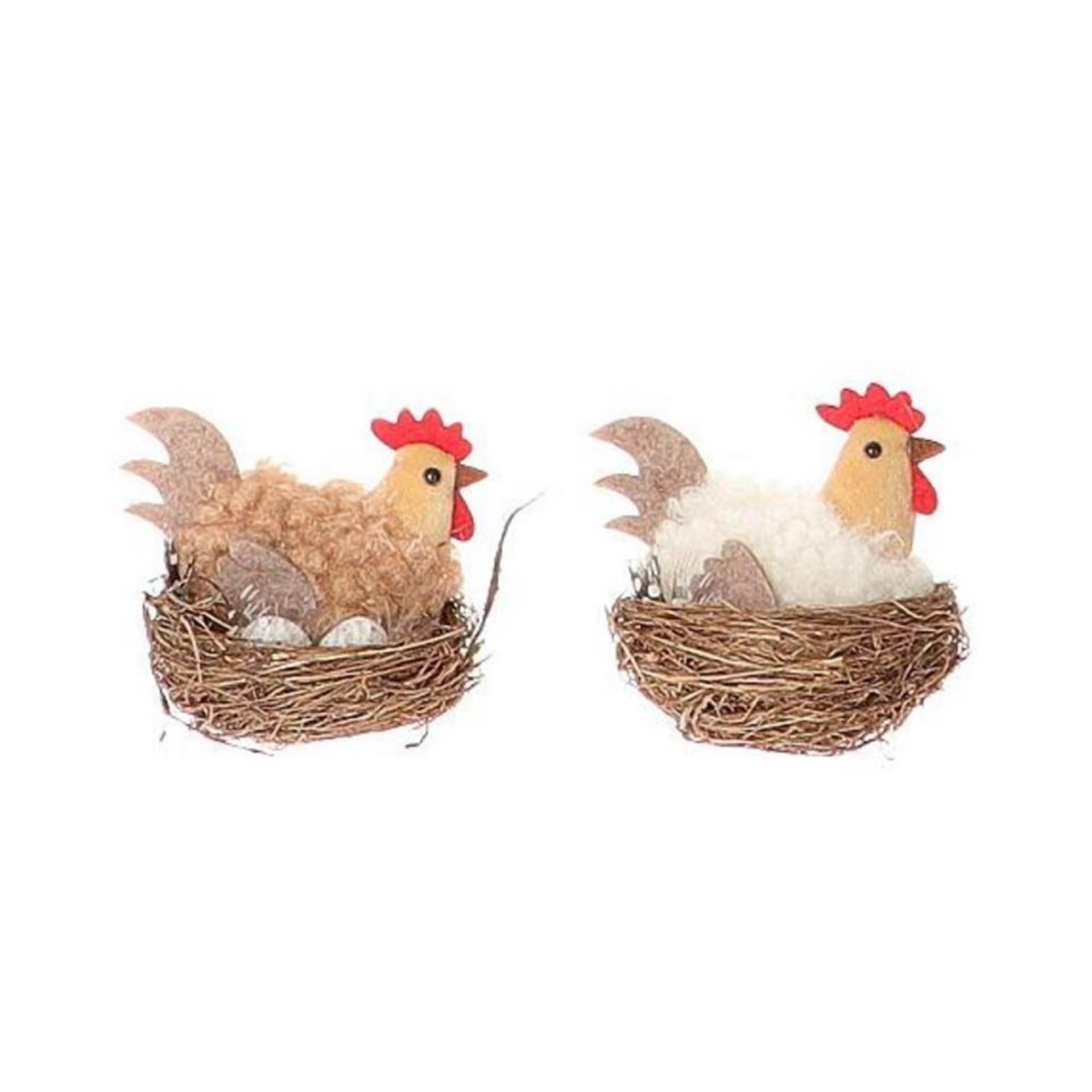 Hbx natural living deco kip in nest 7,5x5xh6cm