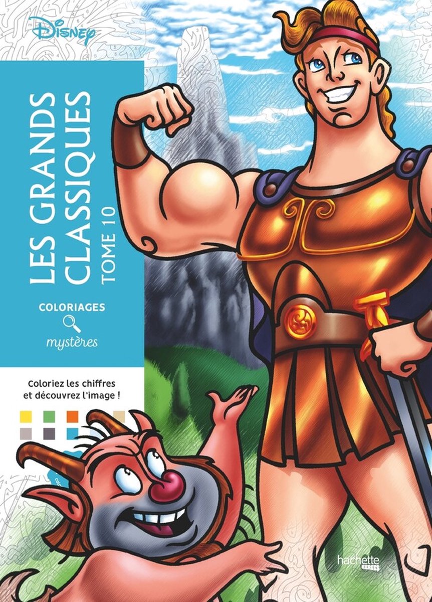 Hachette heroes disney coloriages mystères les grands classiques tome 10 - hachette - kleuren op nummer kleurboek voor volwassenen