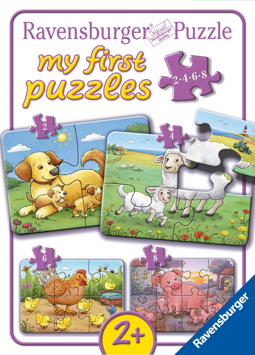 Ravensburger puzzel - boerderijdierfamilies - my first puzzles