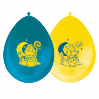 Sinterklaasballonnen 8 stuks opblaasbaar