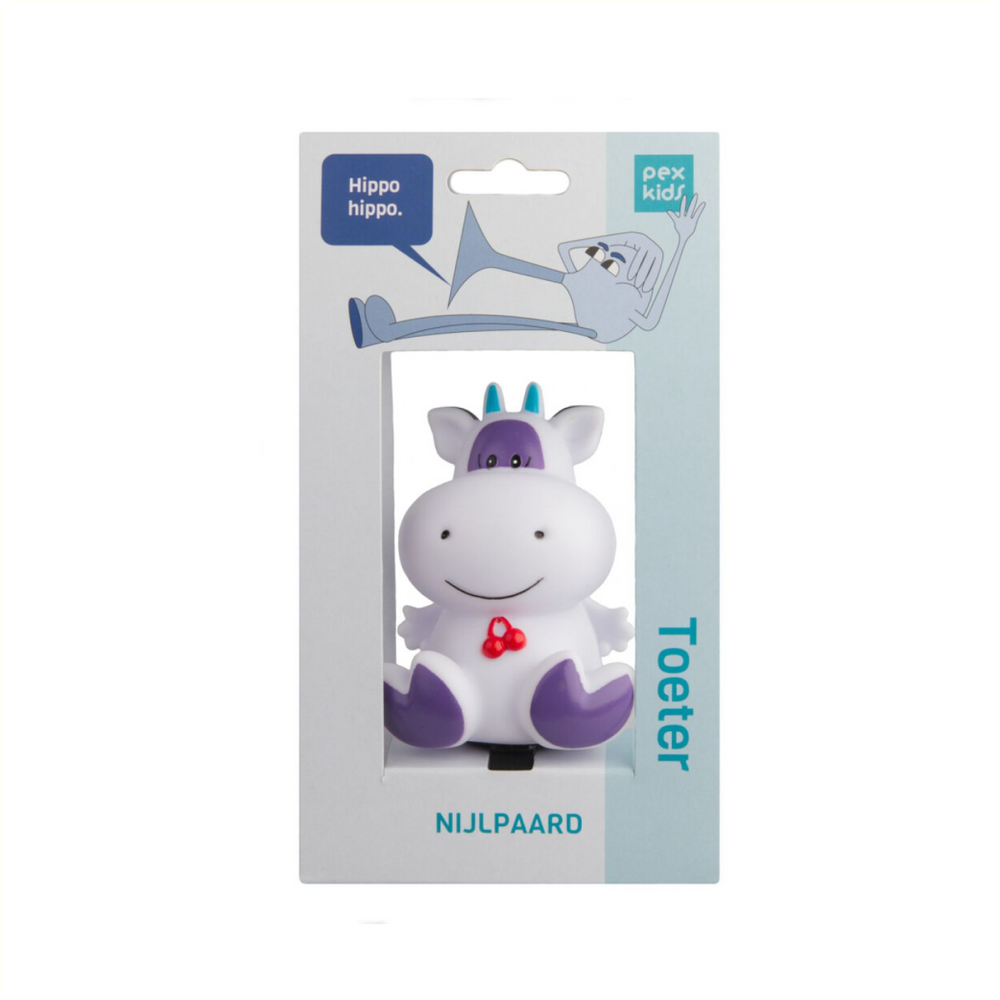 Fiets hupe pexkids nippopotamus - paars