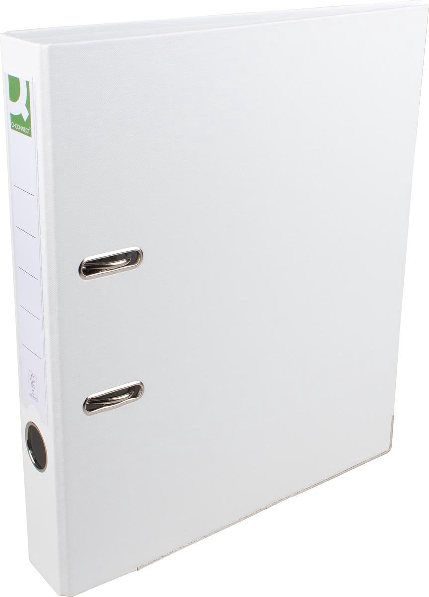 Q-connect ordner, voor ft a4, volledig uit pp, rug van 5 cm, wit