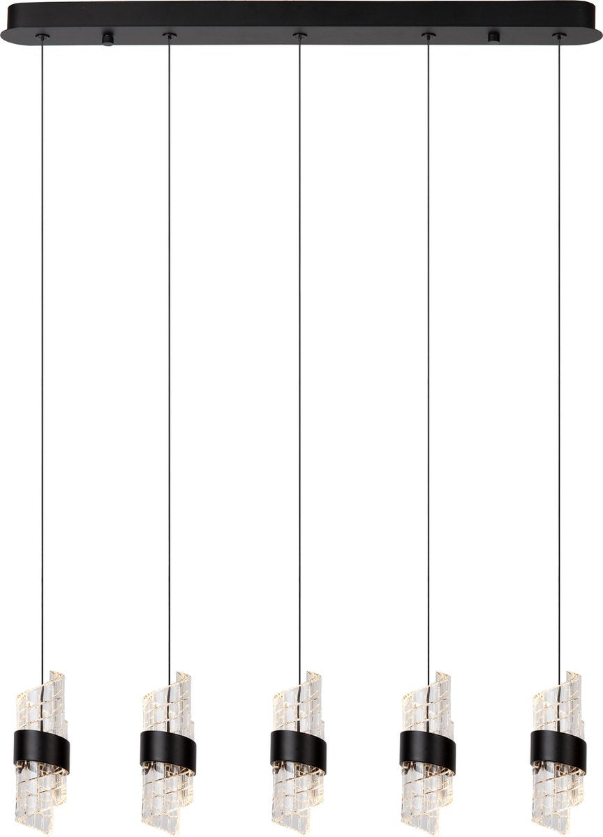 Lucide kligande - hanglamp - led dimbaar - 5x7,8w 2700k - zwart