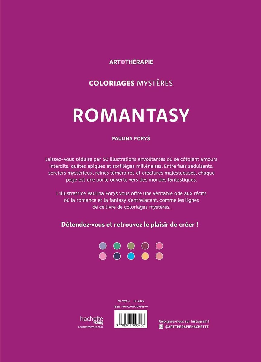 Hachette heroes – mystery colorings – romantasy – 50 afbeeldingen – broché