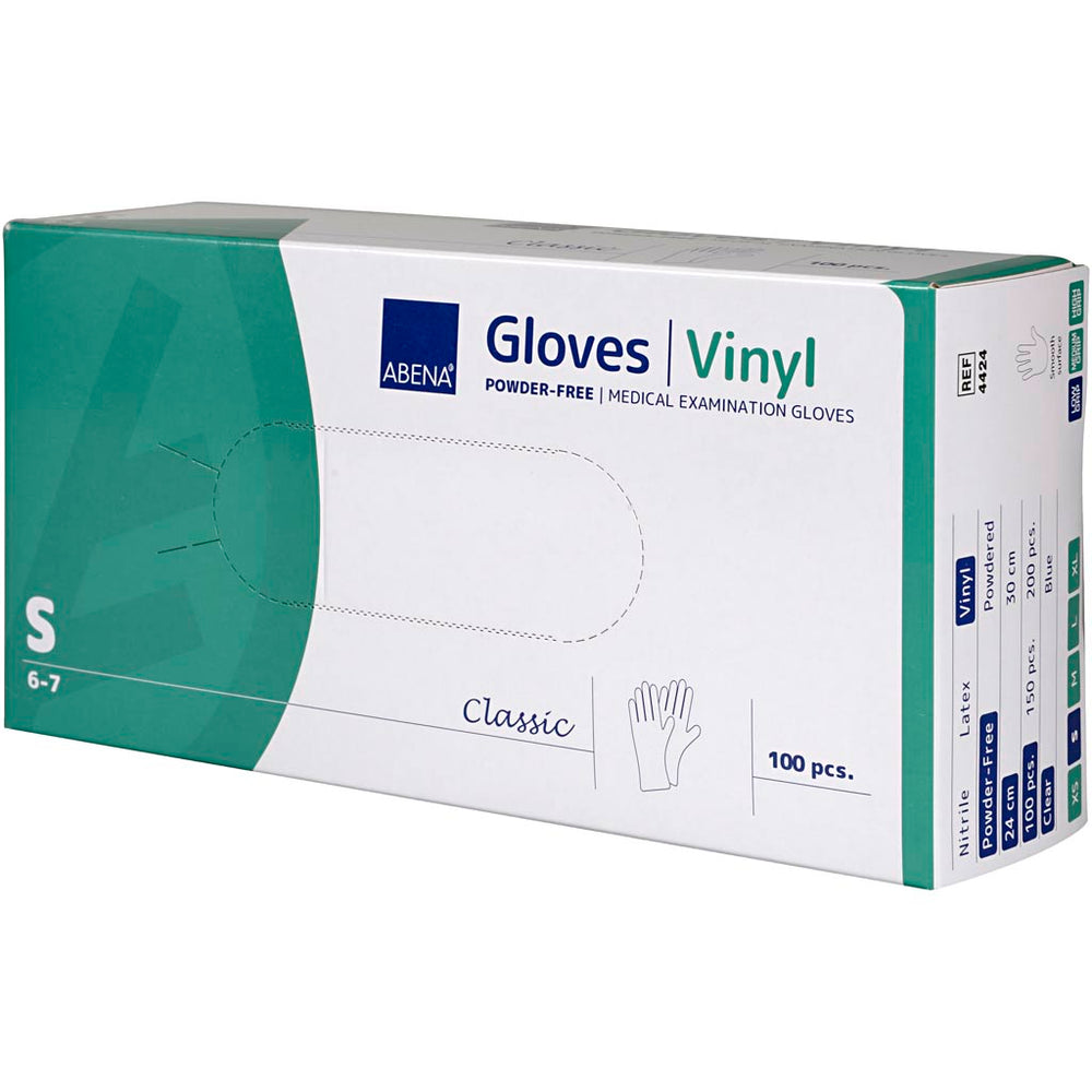 Abena poedervrije vinylhandschoenen maat small 100 stuks