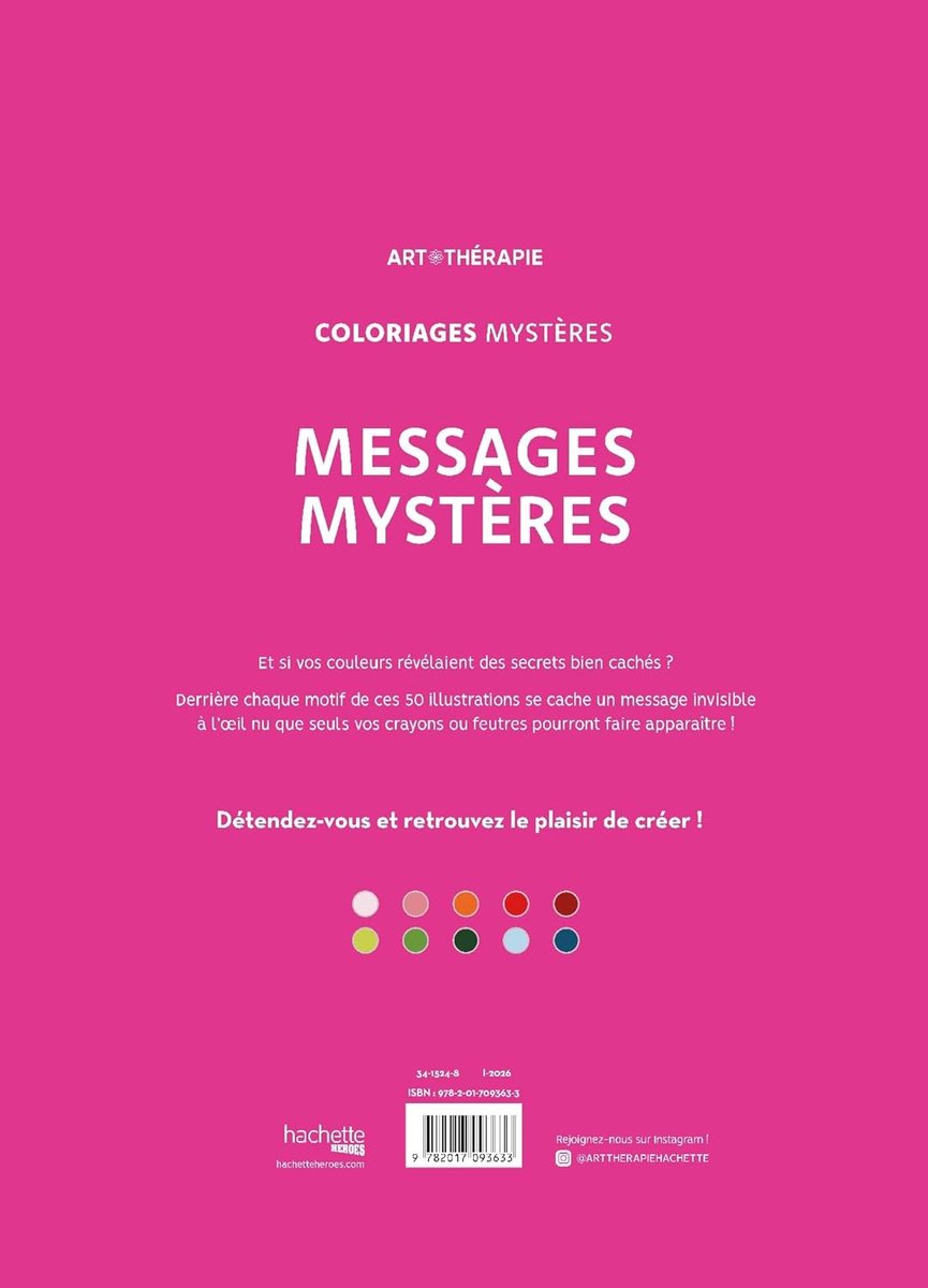 Hachette heroes coloriages mystères messages mystères - hachette - kleuren op nummer kleurboek voor volwassenen