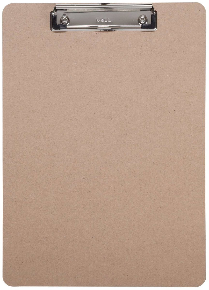 Maul klembord basic a4 staand formaat hardhout bruin zilver