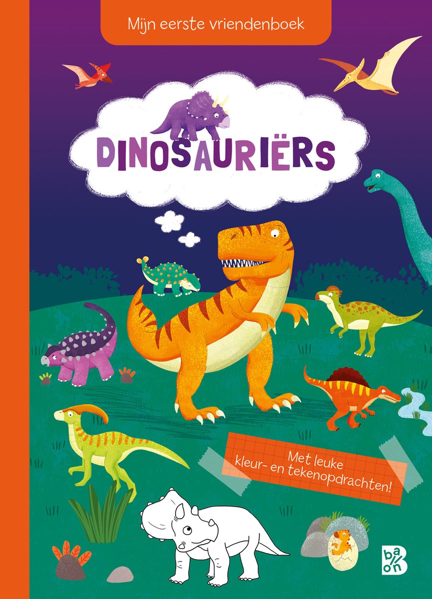 Boek mijn eerste vriendenboek dinosaurusiers