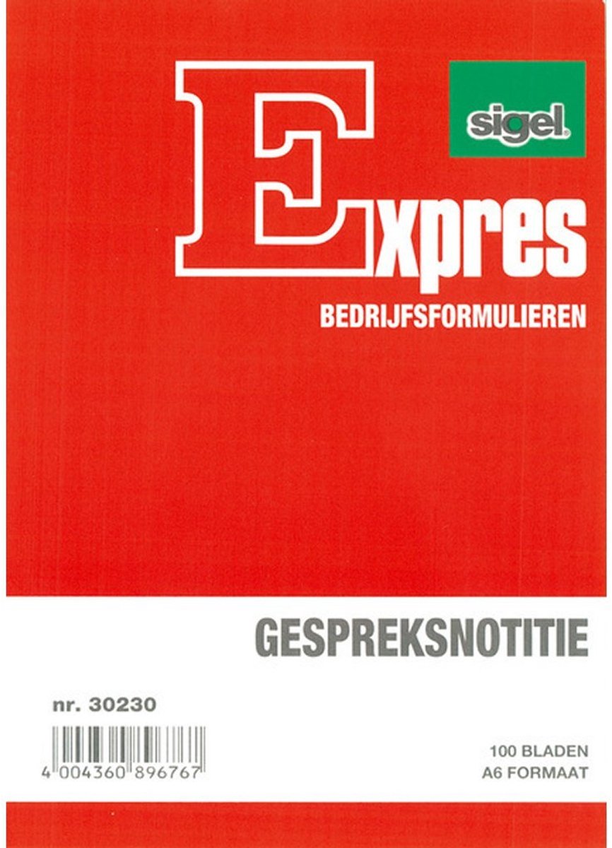 Sigel gespreksnotitieblok - expres - a6 - 100 blad - si-30230